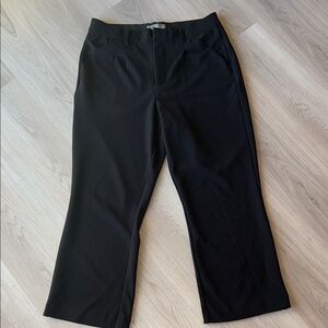 Wit & Wisdom Wide Leg Ankle Pants 12 Black Casual Classic Travel Year Round Crop